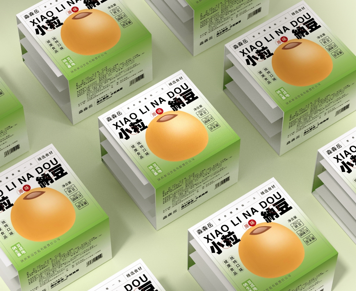 纳豆包装盒、清新日式食品包装、食品包装、简约高端
